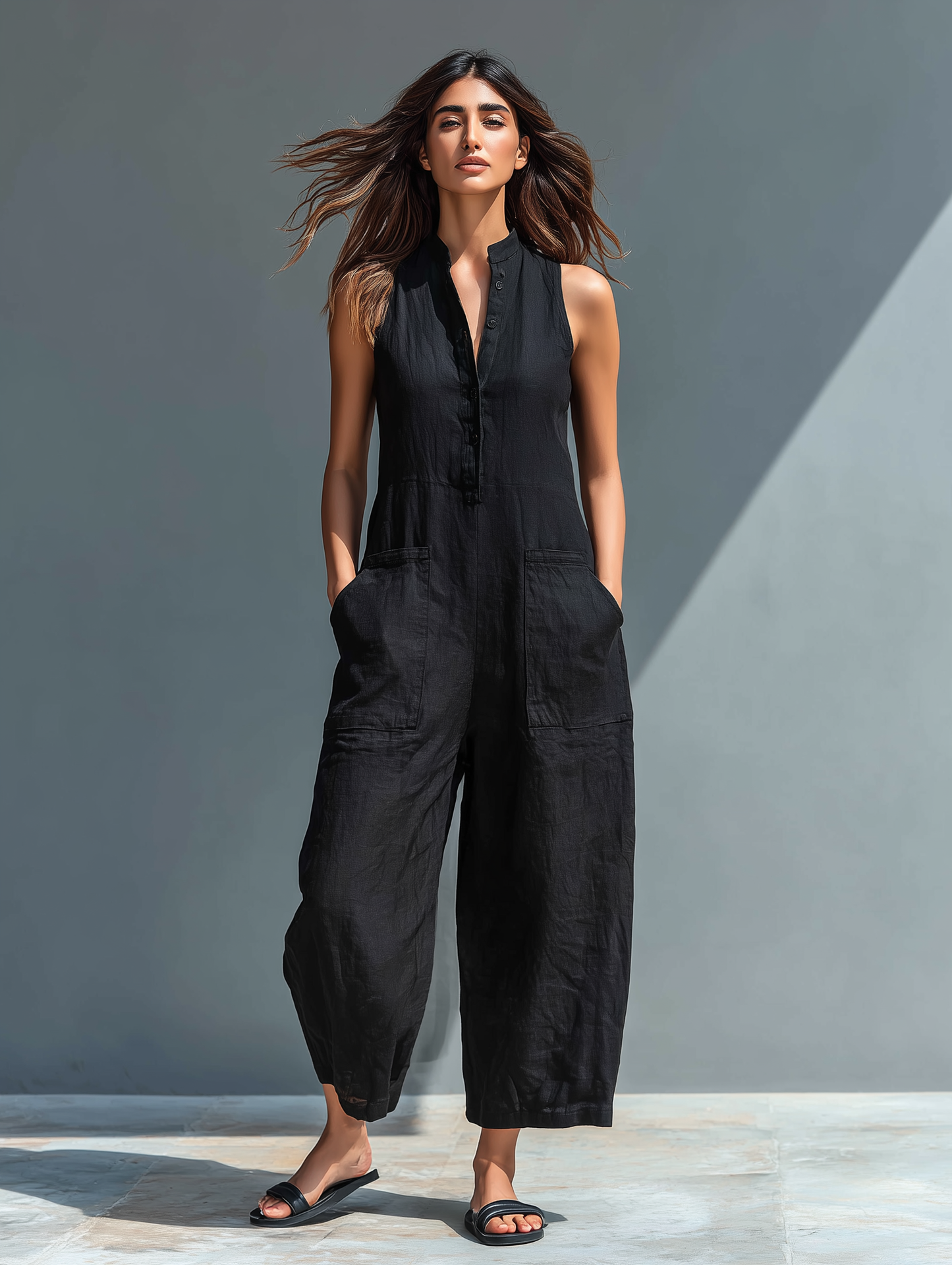RUTH™ - COMBINAISON ÉLÉGANTE AVEC PATTE DE BOUTON ET JAMBES AMPLIES