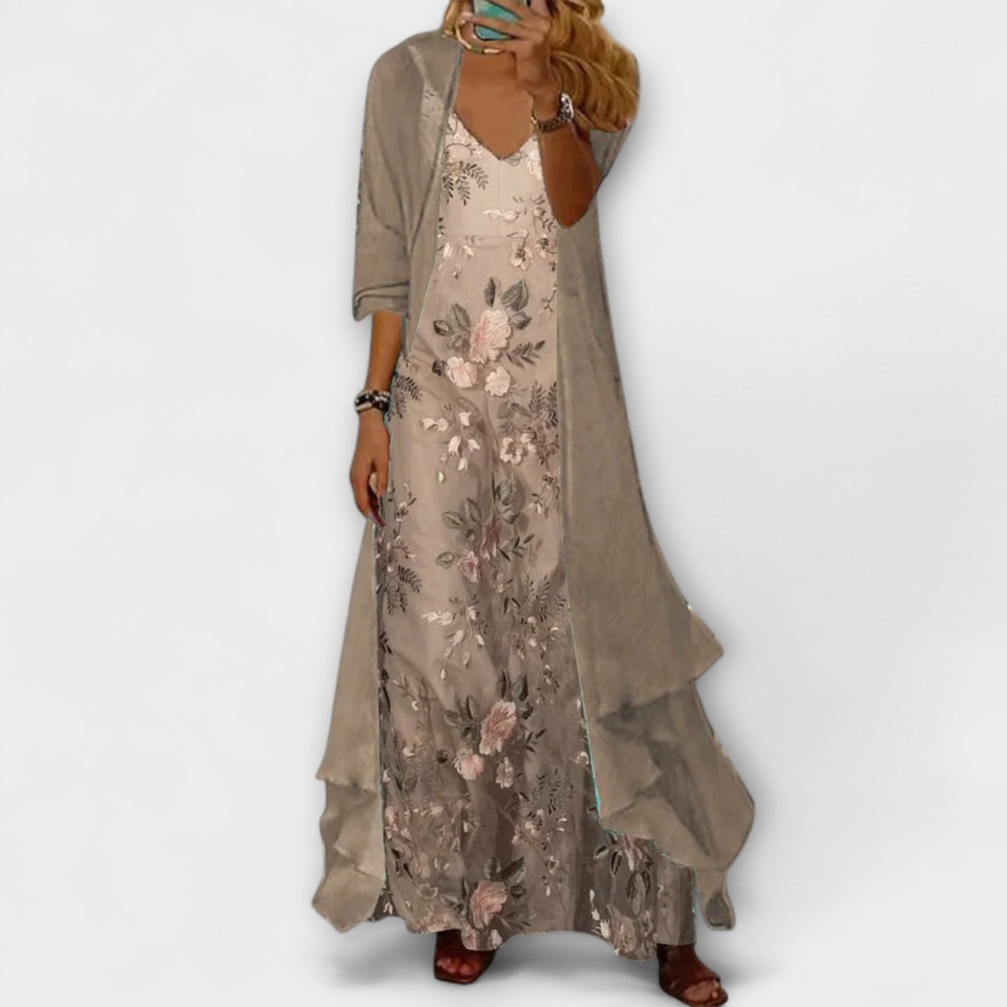 Bryleigh | Elegant Maxi Dress Two-Piece Set