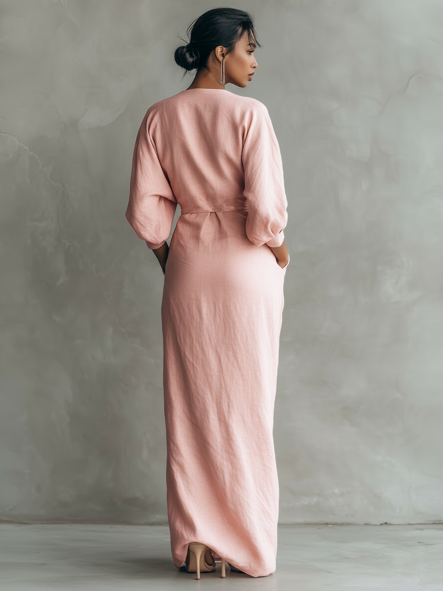 BETTY™ - ROBE MAXI À ENCOLURE EN V ÉLÉGANTE