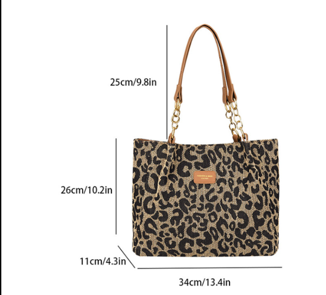 Lévrier – Sac de courses en toile léopard