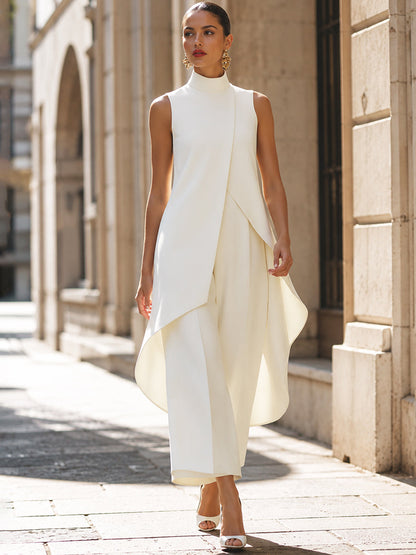Everly | Elegant Wide-Leg Two-Piece Suit