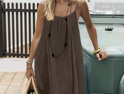 Perle | Mini Robe en Soie Glacée Unie, Froncée, Dos Nu