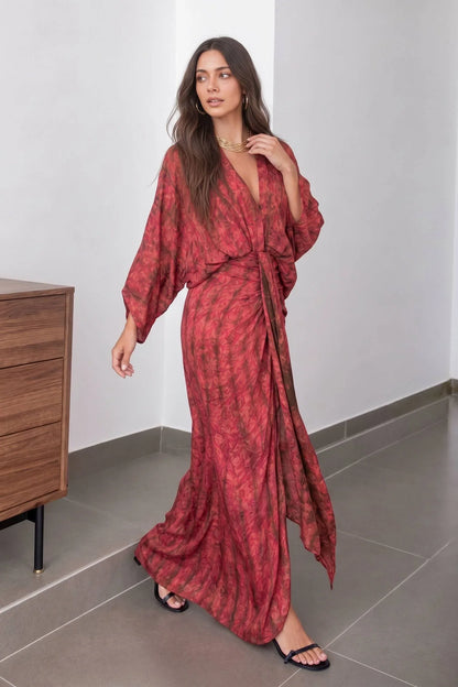 Robe Imprimée Style Kimono