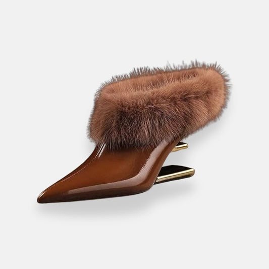 Amarine | Mules élégantes à fourrure