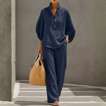 MARIBEL™ - ENSEMBLE DE LIN D'ÉTÉ DÉCONTRACTÉ AVEC COUPE AMPLE