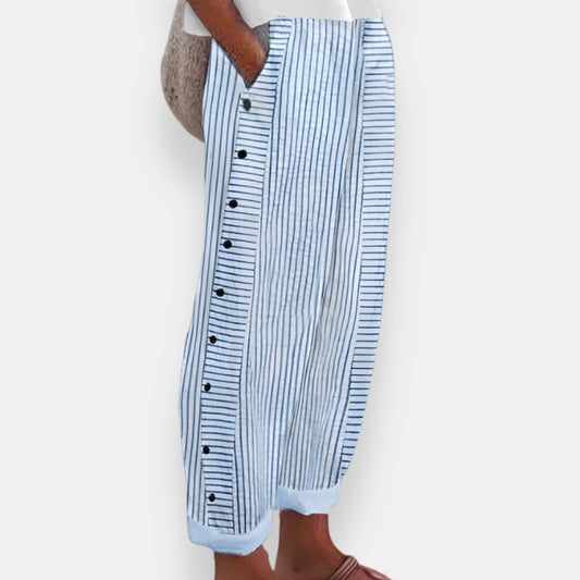 Vanina | Pantalon Large Rayé