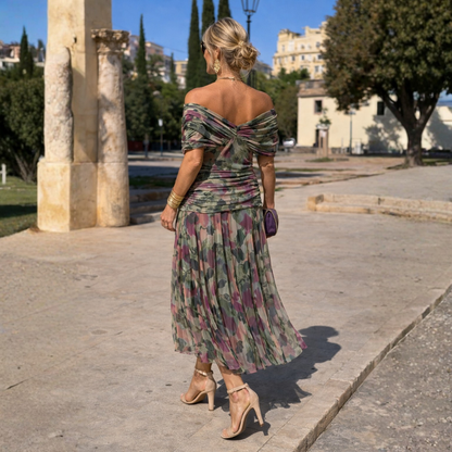 Mikaela | Robe Maxi Épaules Dénudées