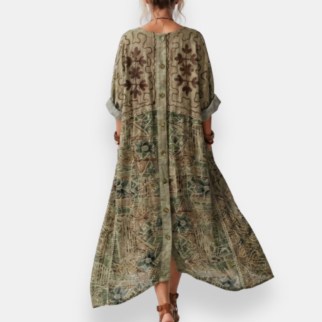 Aziliz | Robe Kaftan Patchwork