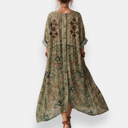 Aziliz | Robe Kaftan Patchwork