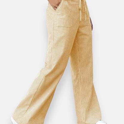 Reinelde | Pantalon Large Rayé