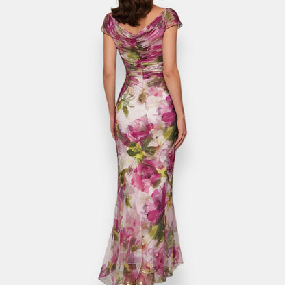 Maëllise | Robe Fleurie Drapée