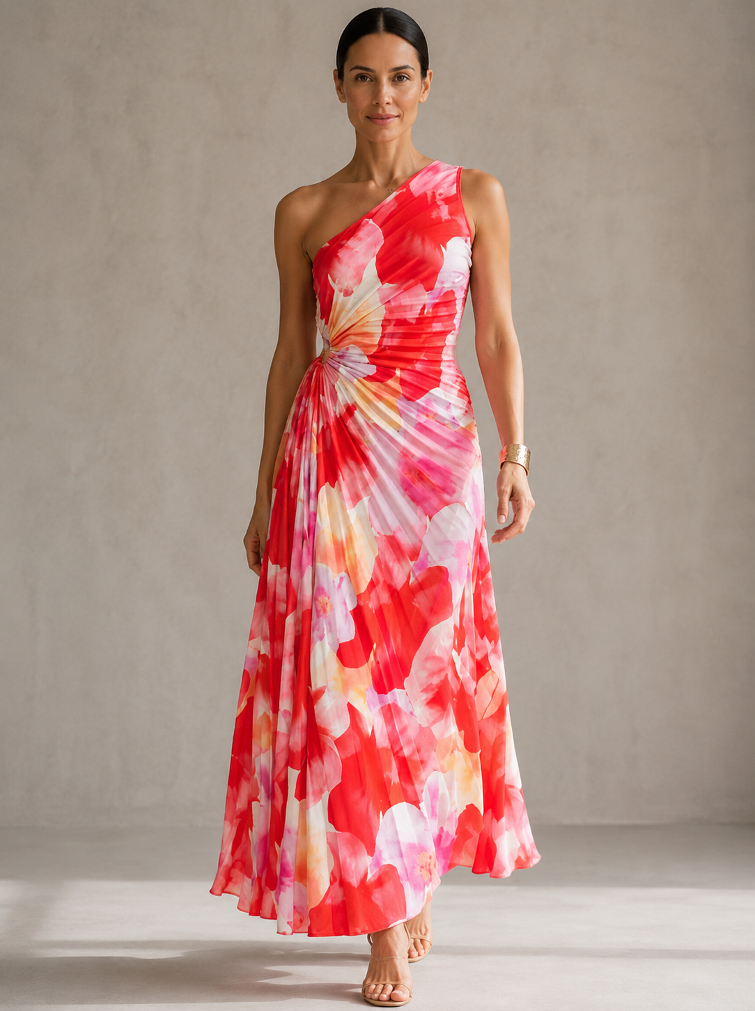 Yanira | Robe plissée à une épaule