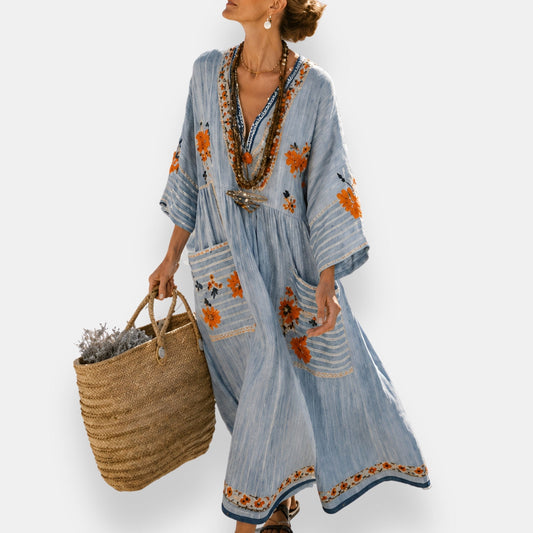 Noémia | Robe Kaftan Brodée