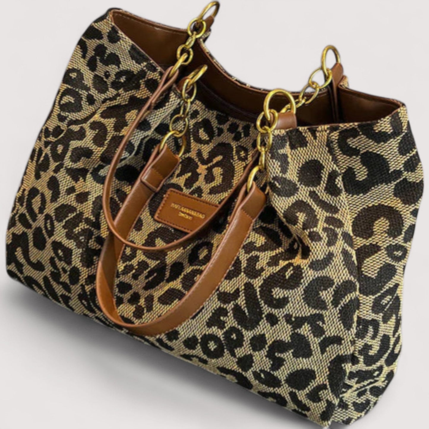 Lévrier – Sac de courses en toile léopard
