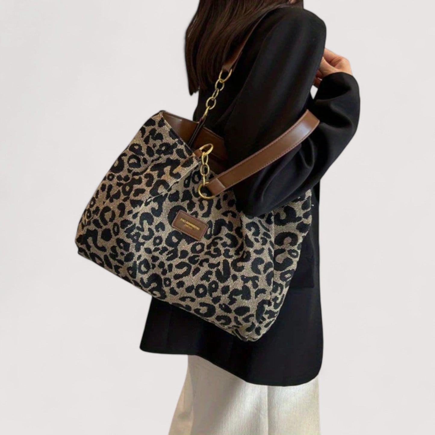 Lévrier – Sac de courses en toile léopard