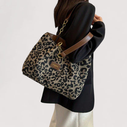 Lévrier – Sac de courses en toile léopard