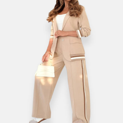 Alenya | Ensemble blazer moderne à pantalon large