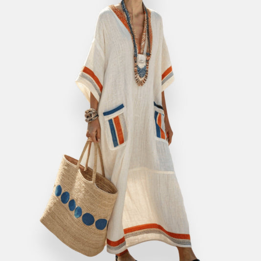 Agnès | Robe kaftan bohème et fluide