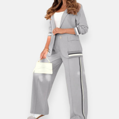 Alenya | Ensemble blazer moderne à pantalon large