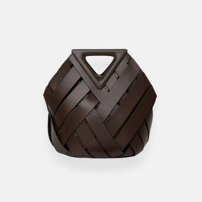 Zara | Sac tressé à poignée triangle