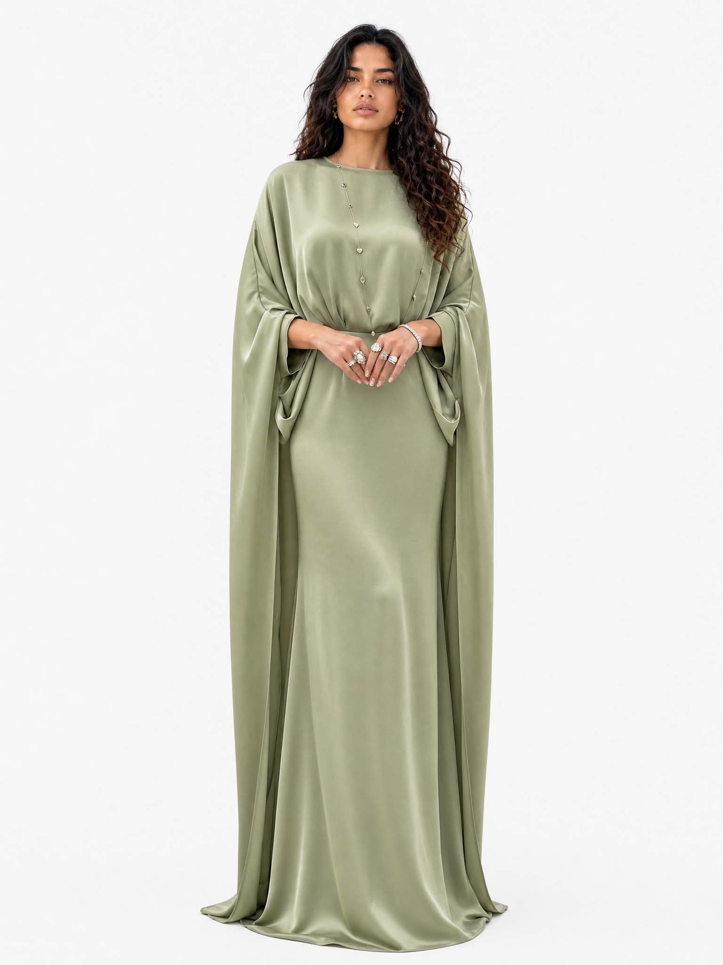 Robe Maxi Drapée Élégante et Minimaliste