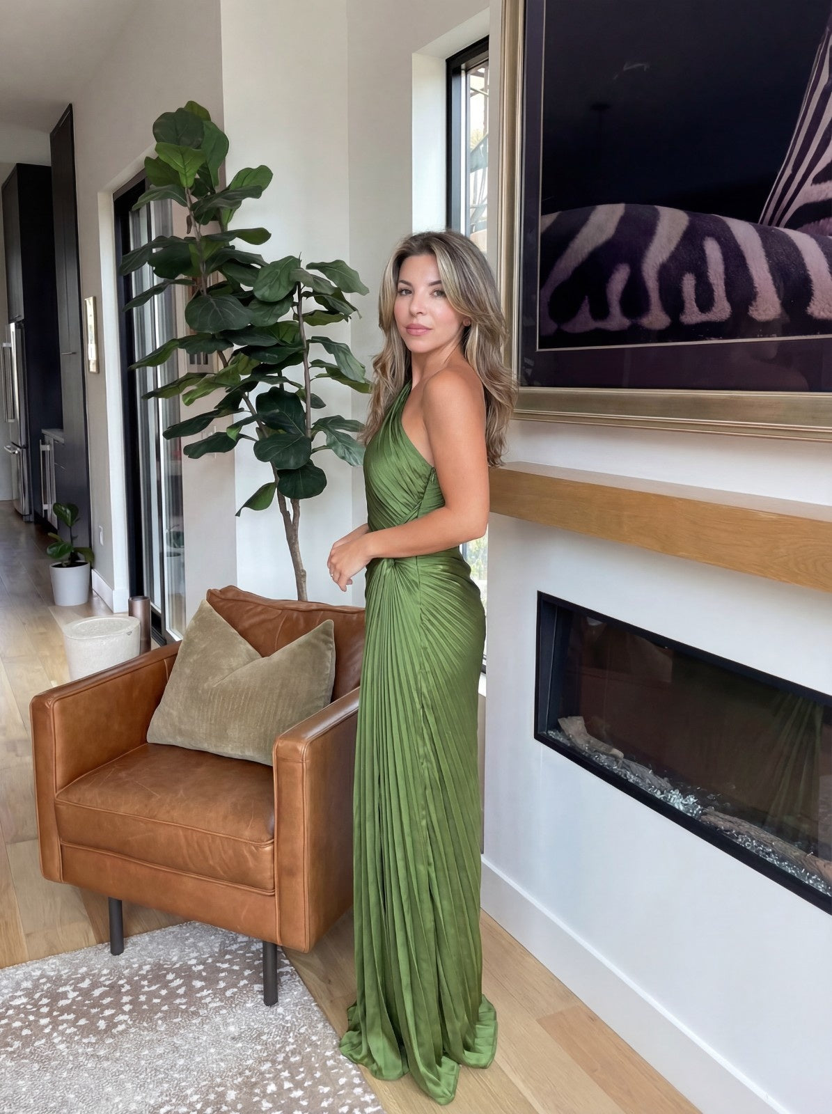Aurelia | Robe plissée à une épaule