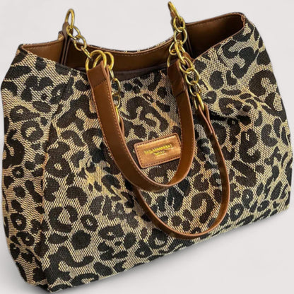 Lévrier – Sac de courses en toile léopard
