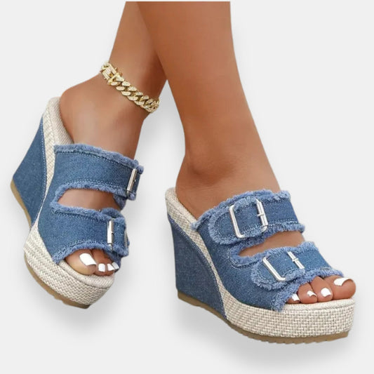 Albérade | Sandales compensées boucles