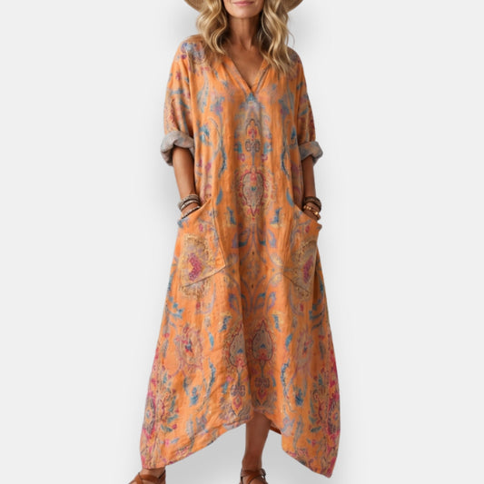 Klervi | Robe Kaftan Imprimée