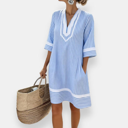 Vivette | Robe plastron plissé