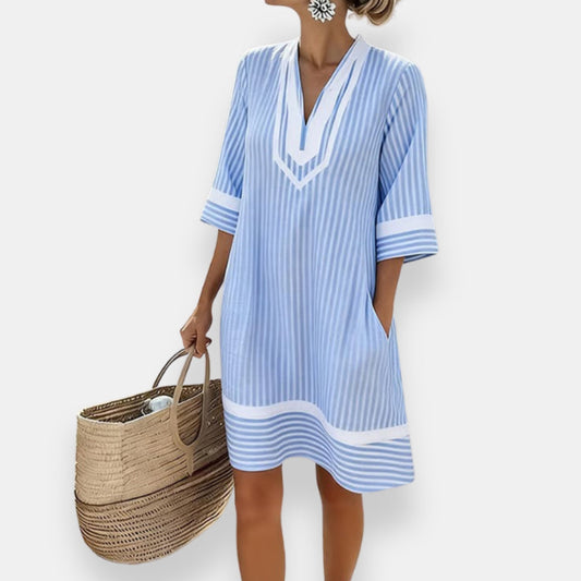 Vivette | Robe plastron plissé