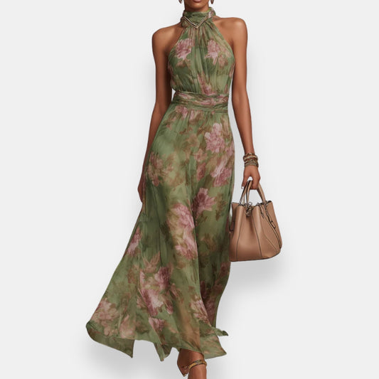 Blarvène | Robe maxi halter florale