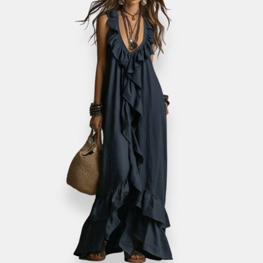 Fenella | Robe longue à volants
