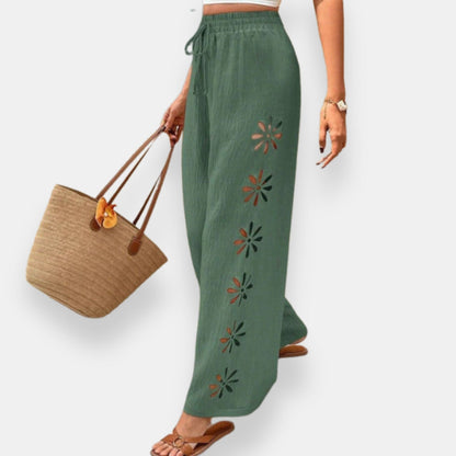 Vianne | Pantalon Fleuri Ajouré