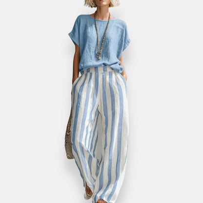 Mirane | Ensemble top rayé large