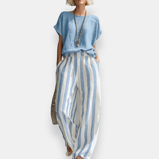Mirane | Ensemble top rayé large