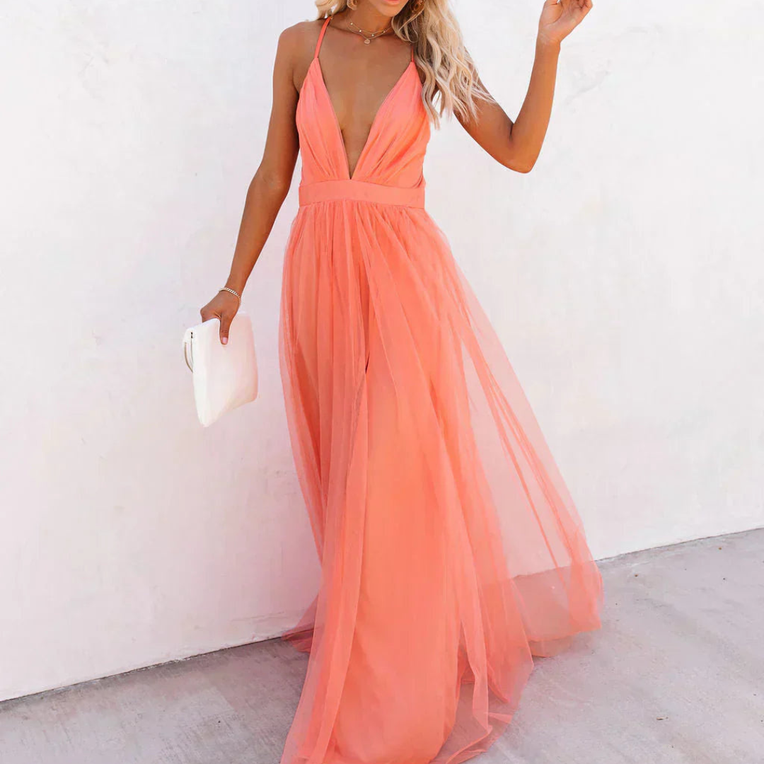 Ginevra | Robe Maxi Luce Corallo