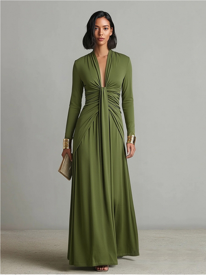 EVELYN™ - ROBE MAXI EN SOIE GLAMOUR