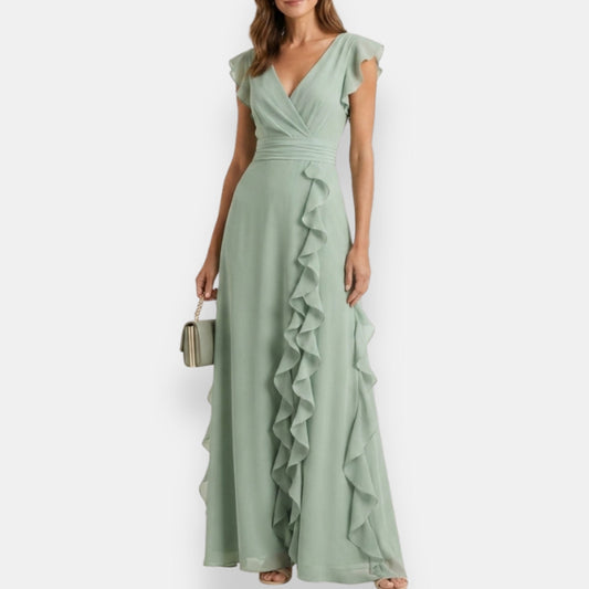 Prune | Robe cérémonie volanté