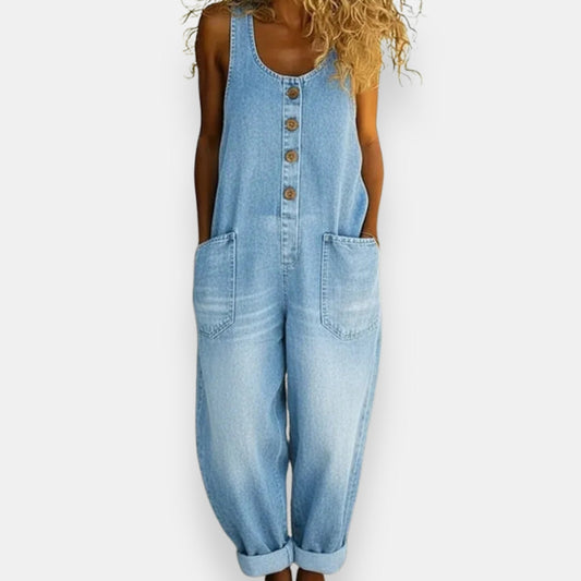 Bélisande | Combinaison en jean à boutons