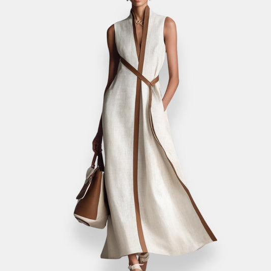 Tilvaine | Robe maxi liseré contrasté