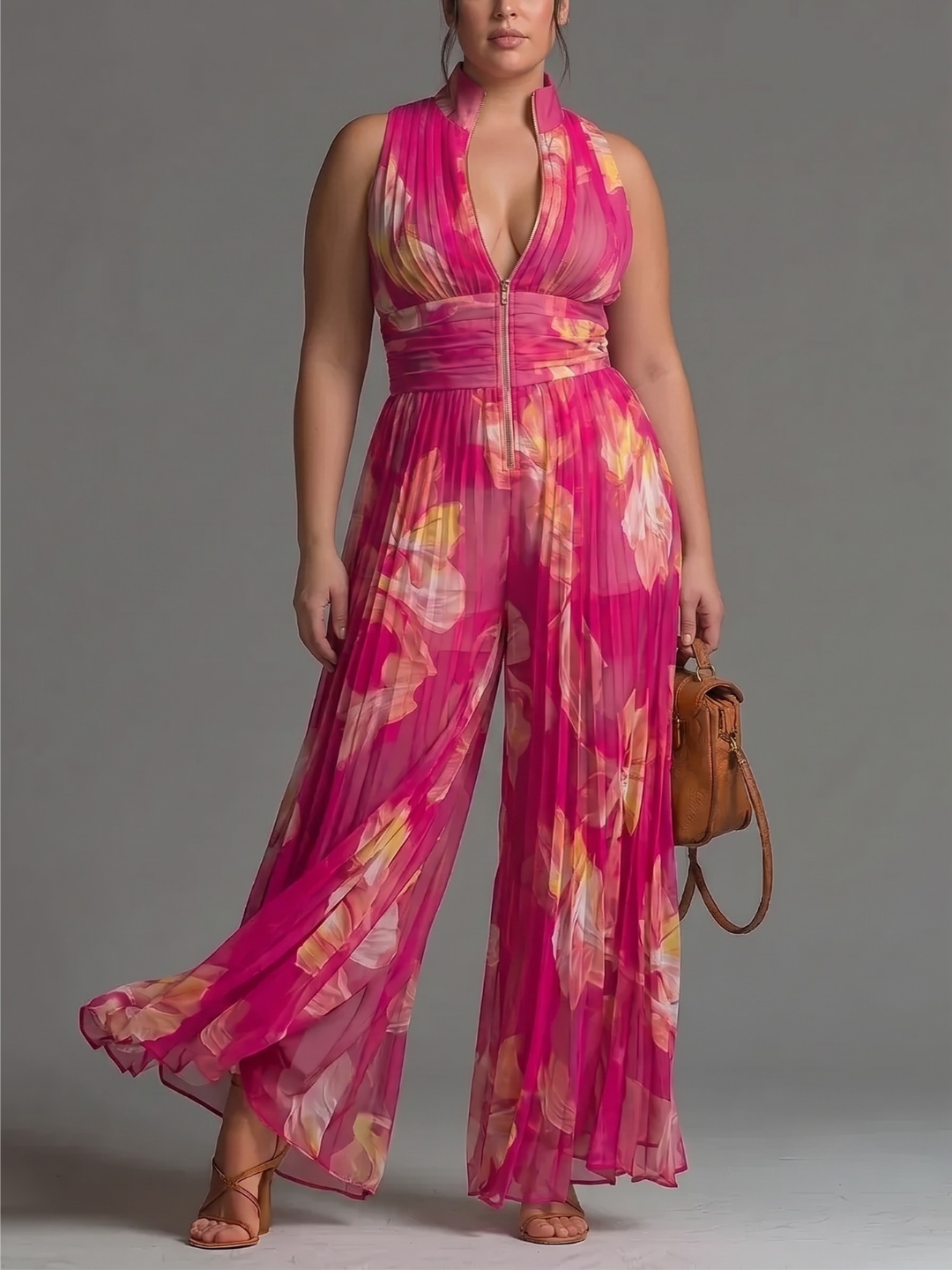 LAURA™ - JUMPSUIT PLISSE ÉLÉGANT