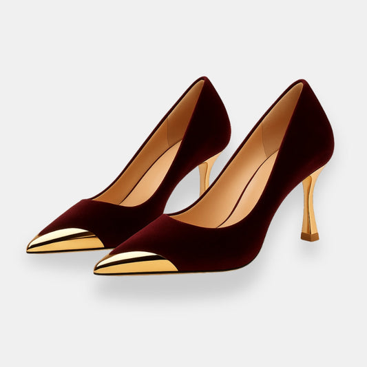 Zréolène | Escarpins bout doré sculpté