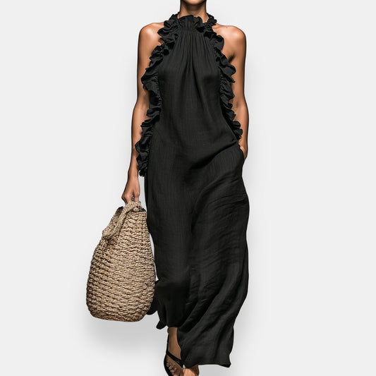 Olynthe | Robe dos nu à volants