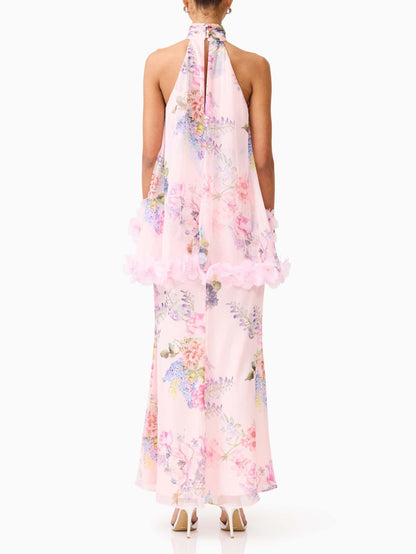 Robe maxi halter florale