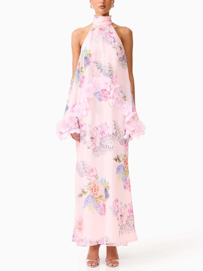 Robe maxi halter florale