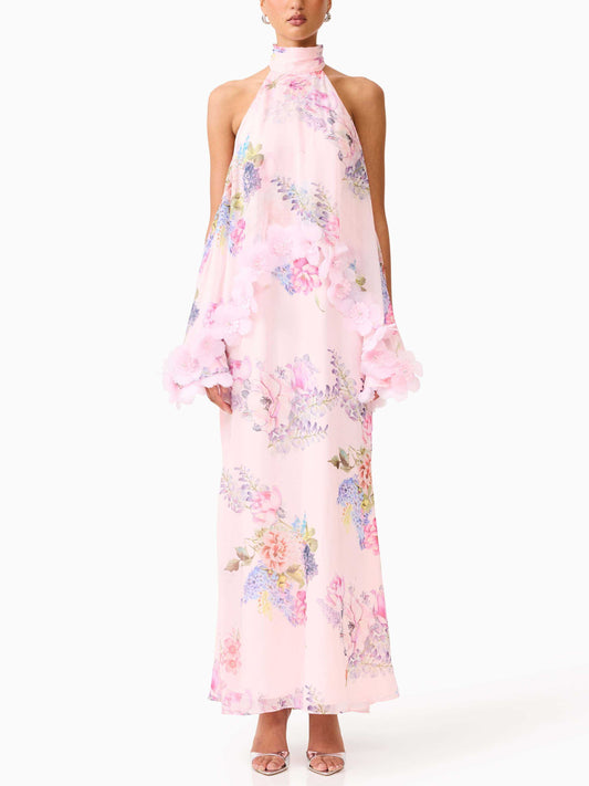 Robe maxi halter florale