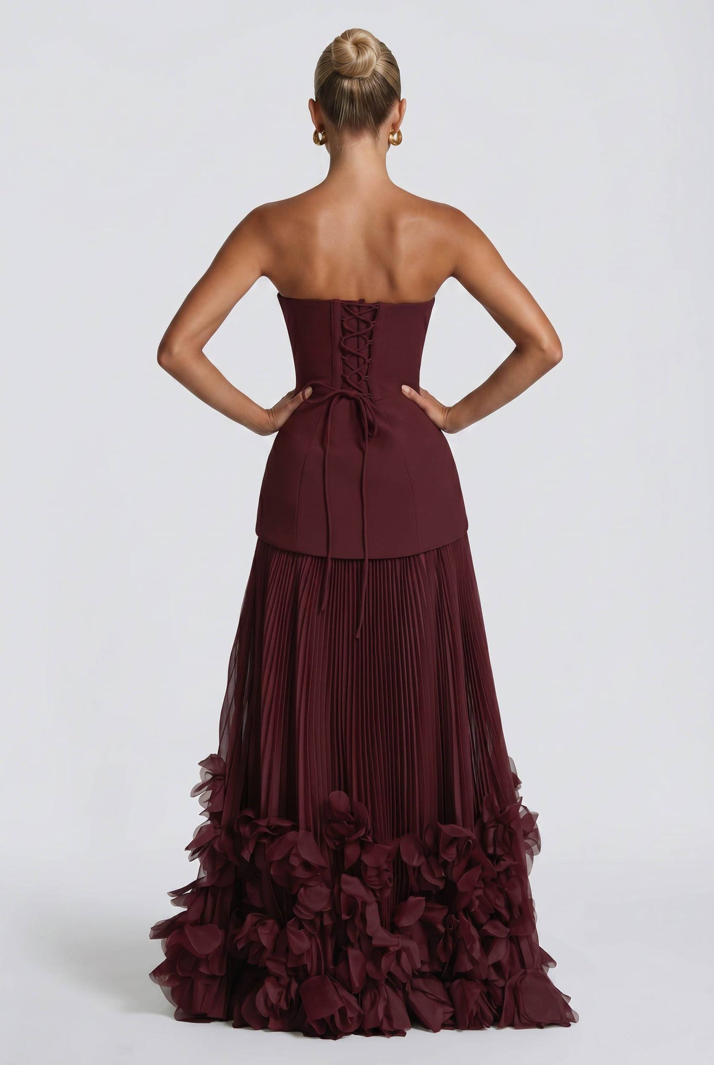 Robe Maxi avec Design en Pétales