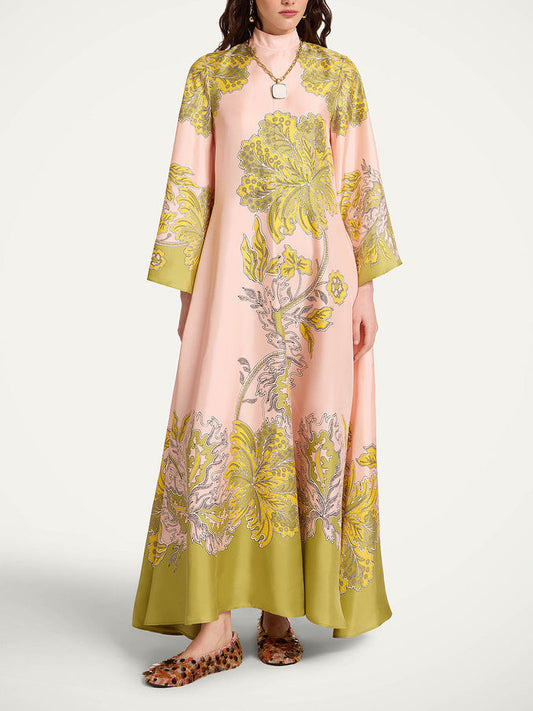 Robe maxi satinée