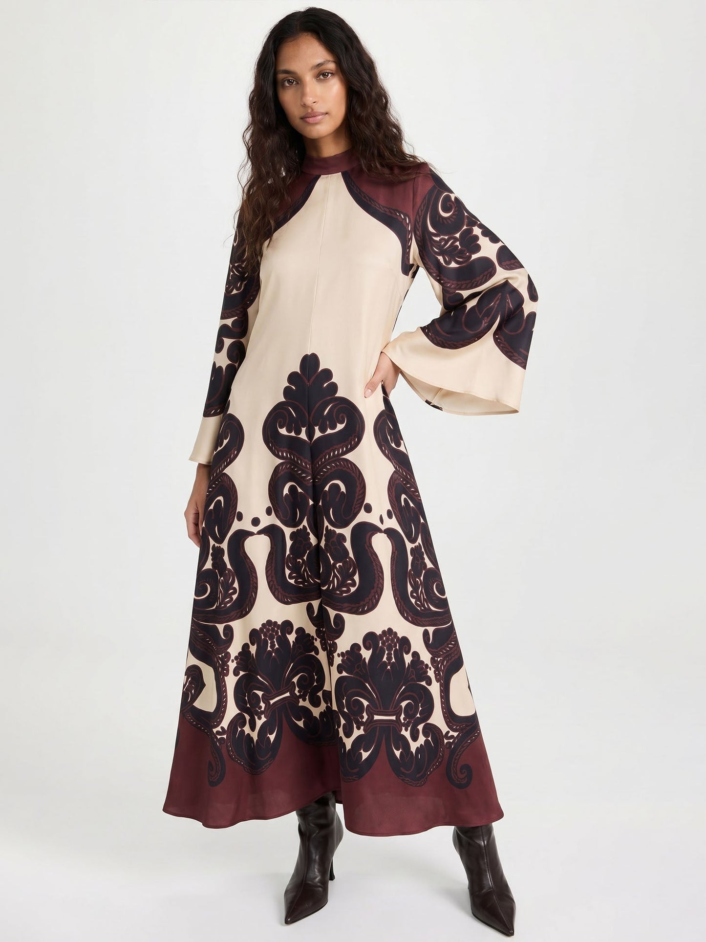Maxi Robe au Motif Éblouissant